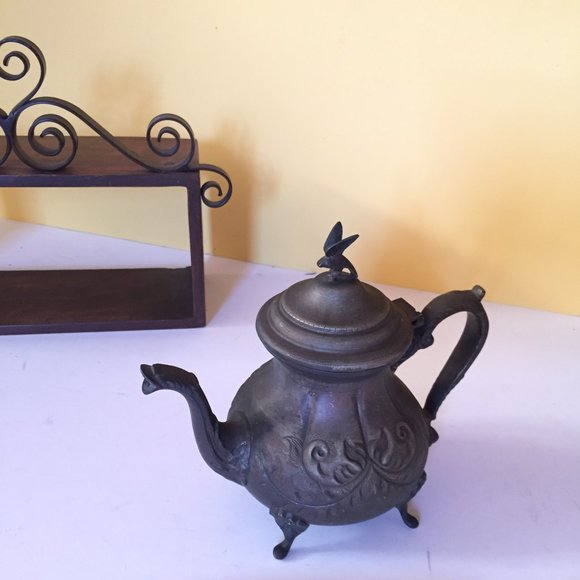 Vintage Antique Collectible Metal tea Pot Middle East HandMade Engraved - Picture 6 of 16